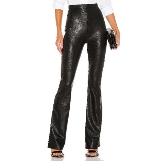 Amanda Uprichard Amina Leather Pants in Black Size Small - Picture 8 of 9